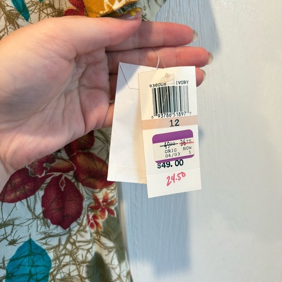 Vintage NWT JBS Floral Button Up Maxi Dress - Size 12 - Picture 4 of 9